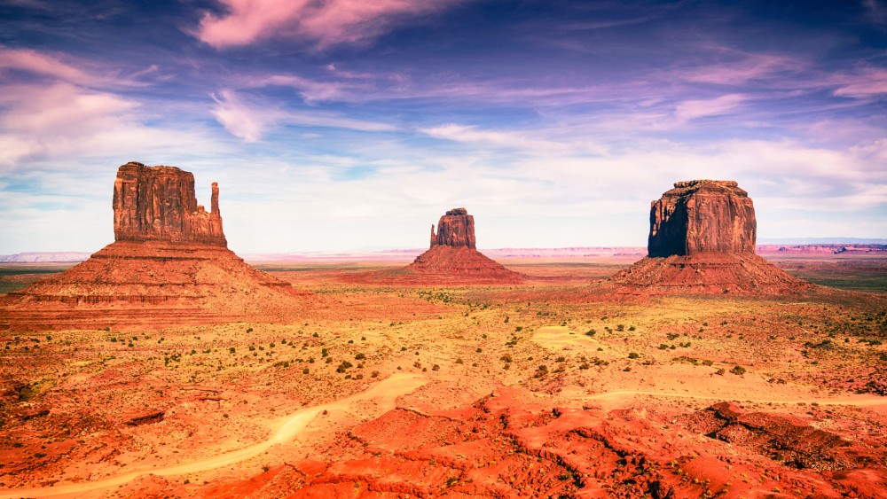Breathtaking View of Red Sandstone Buttes, Monument Valley
